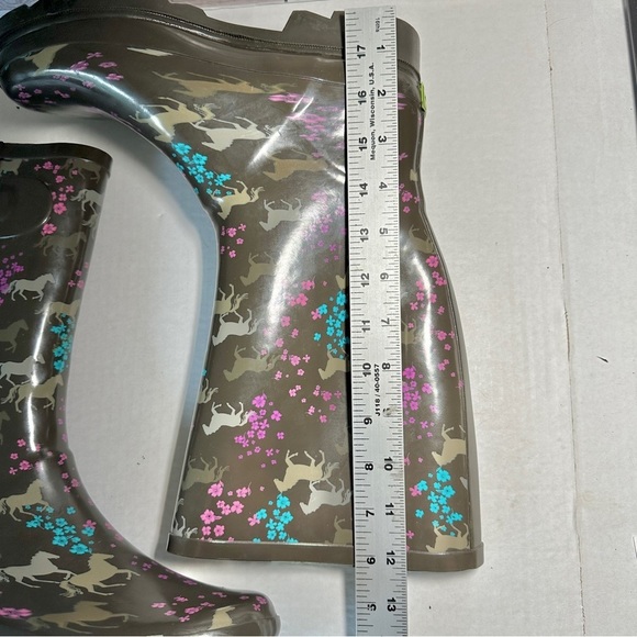 WESTERN Chief Mud Barn Rain Rubber Boots Size 7. “Horse Dance -Chestnut” Pattern - Picture 12 of 13